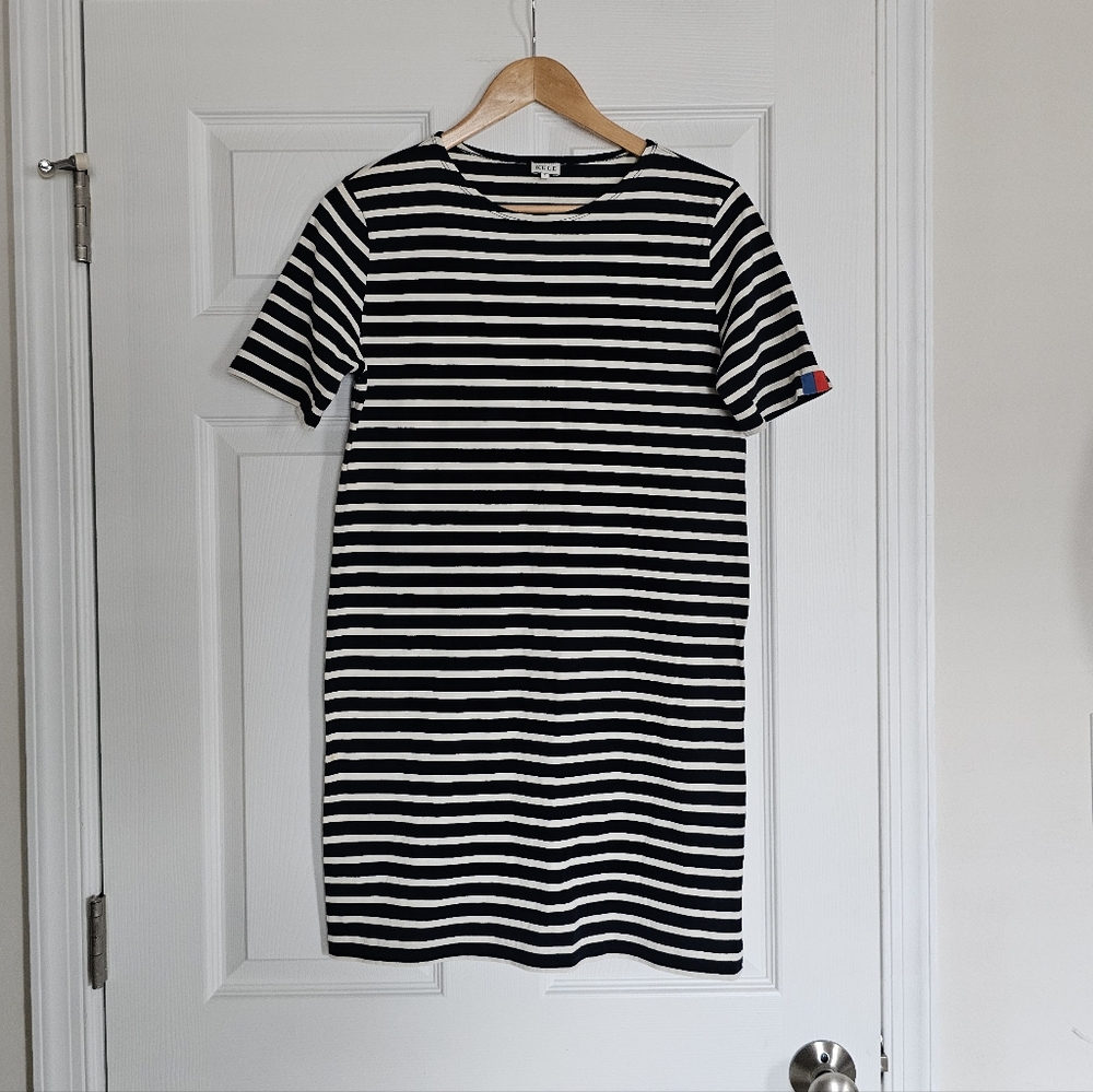 Kule - Stripe Tee Dress Navy/Cream Size Small - Picture 3 of 8